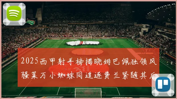 2025西甲射手榜揭晓姆巴佩独领风骚莱万小蜘蛛同追逐费兰紧随其后